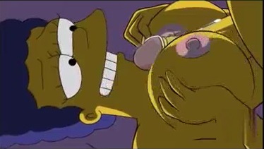Гомер подрочил член между сиськами Мардж